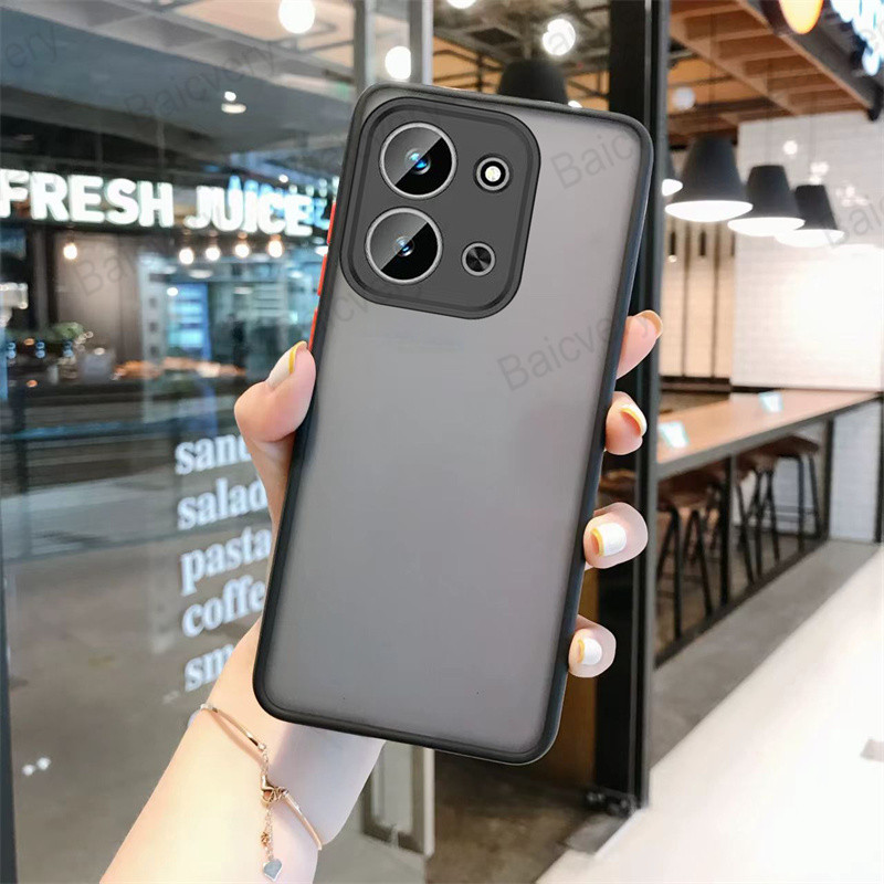 สําหรับ VIVO Y28 4G V2352 Simple สีสัน Anti-Drop Matte TPU ฝาครอบเลนส์ด้านหลัง