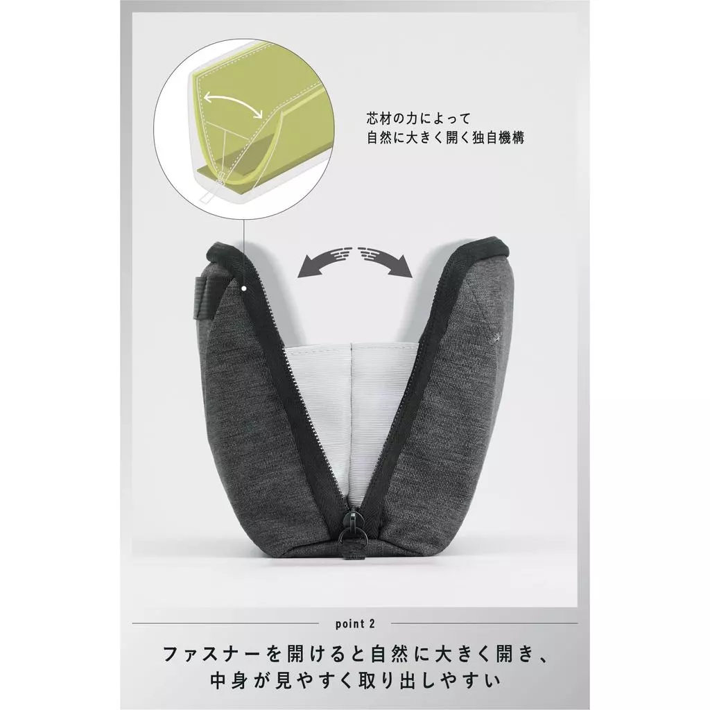 Kokuyo BIZRACK Gadget Pouch Dark Gray/Black thumbnail 4