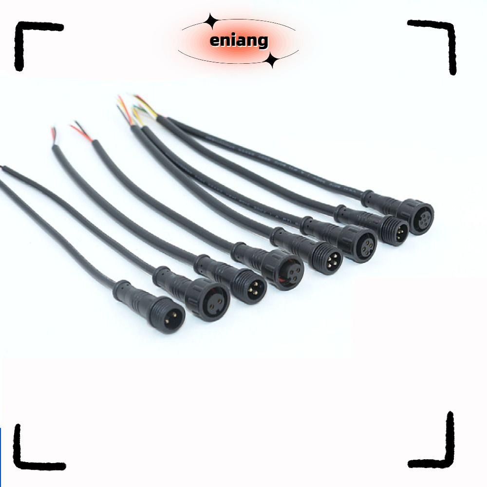 ENIANG ชายหญิง LED Connector, 2Pin 3Pin 4Pin 20 ซม.2Pin 3Pin 4Pin แจ็ค, IP67 สายสีดํากันน้ําสายไฟ LE