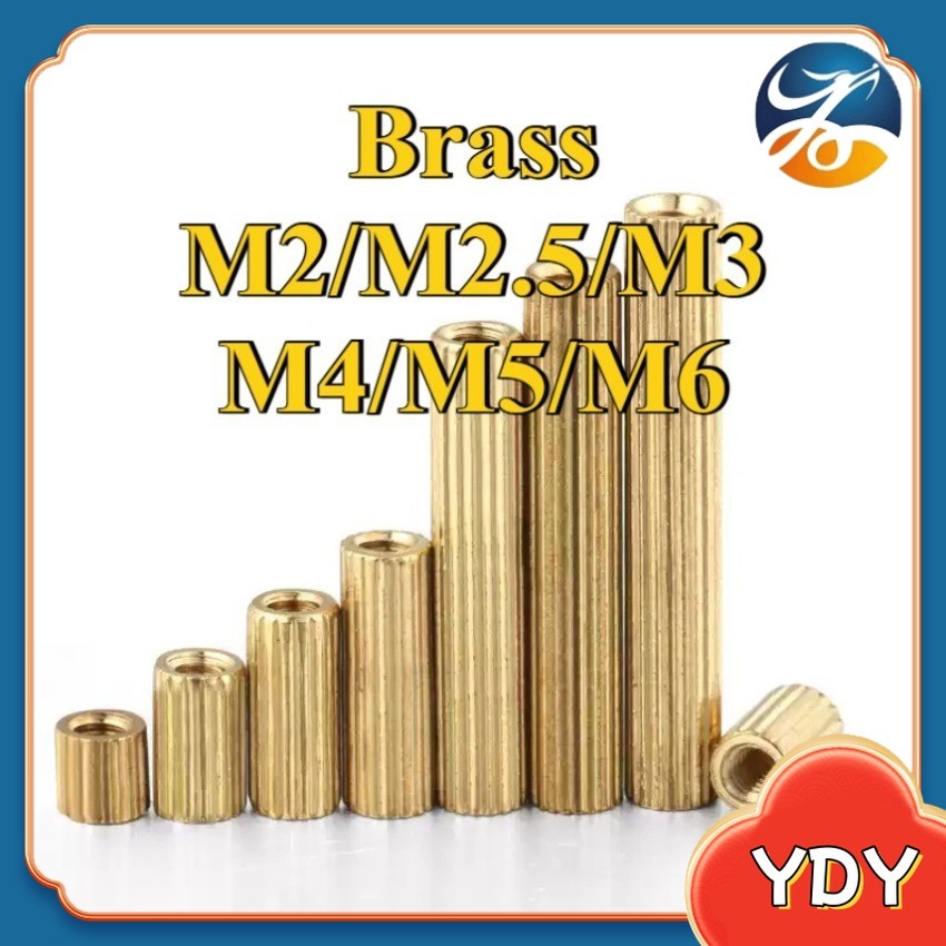 หกเหลี่ยมแยกคอลัมน์รอบ knurled คอลัมน์หกเหลี่ยมทองแดงคอลัมน์คู่ผ่านคอลัมน์ DIY ชุด M2-M6 YDY-MB