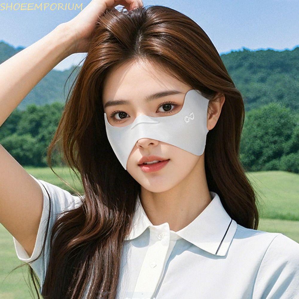 แผ่นแปะตากันแดดและคลุมหน้าจากผ้าไหมน้ำแข็ง ออกแบบมาเพื่อป้องกันรังสียูวีในฤดูร้อน