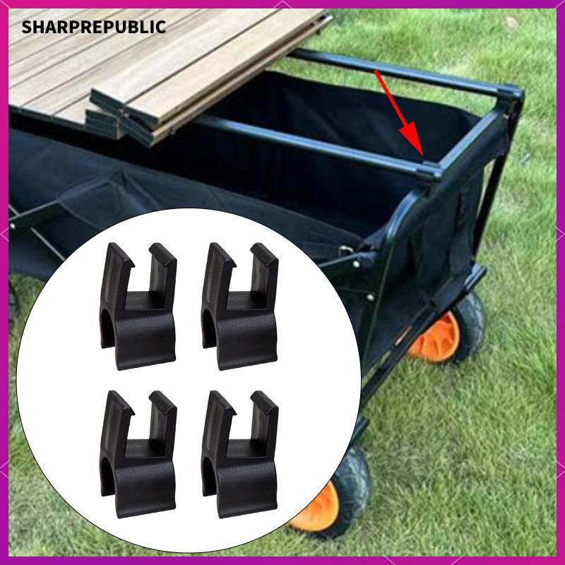 [Sharprepublic] 4x Camping Cart Card Buckle Attachments Picnic Trolleys Accs Garden Trolley Cart