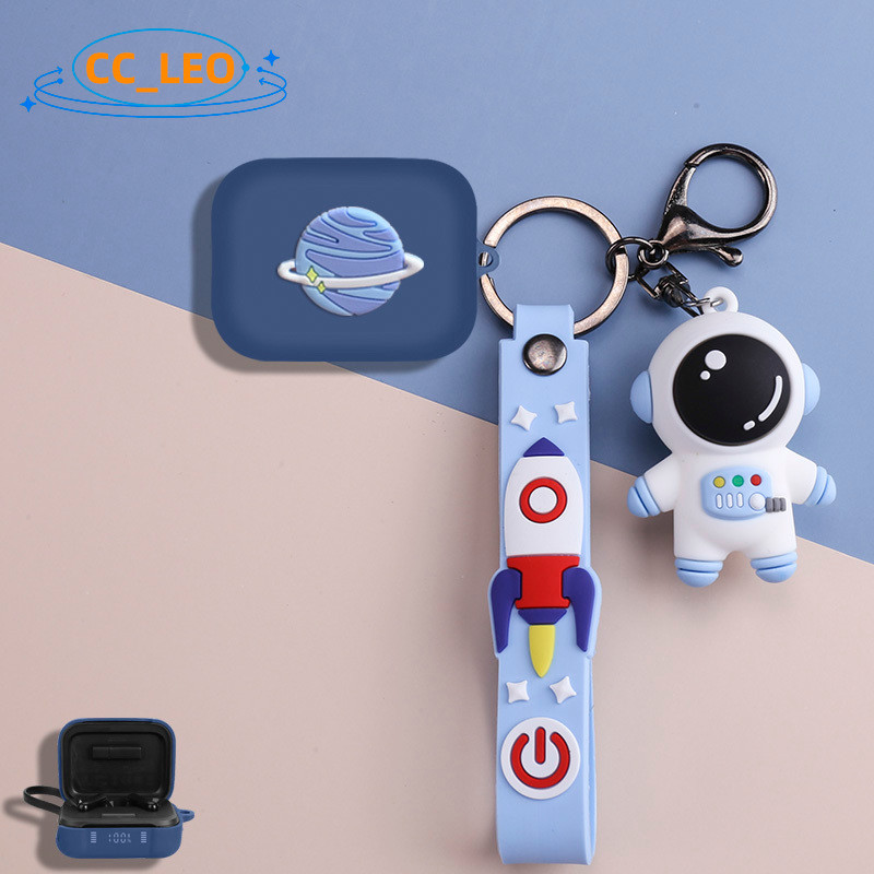For Anker Soundcore P41i Case Silicone Soft Case Cartoon Astronaut Bear Cute Snoopy Keychain Pendant