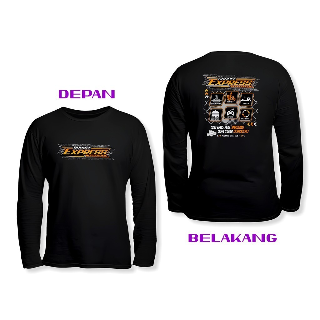 Sat Set Shoppee Express DB Courier เสื้อยืดแขนยาว Distro เสื้อยืด