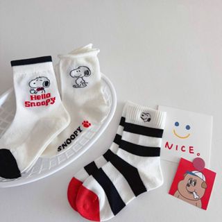 ถุงเท้าสนูปปี้สำหรับเด็กและวัยรุ่น ทำจากผ้าฝ้ายแท้และตาข่าย …