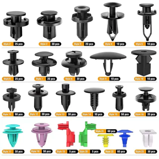 【ได้รับใน 1-3 วัน 🔥】❤️ร้านคนไทย❤️（ขายส่ง）หมุดพลาสติกรถยนต์ 750PCS หมุดกิ๊บล็อค หมุดกิ๊บล็อคกันชน พลาสติก กิ๊บล็อครถยนต์ยึดพลาสติก