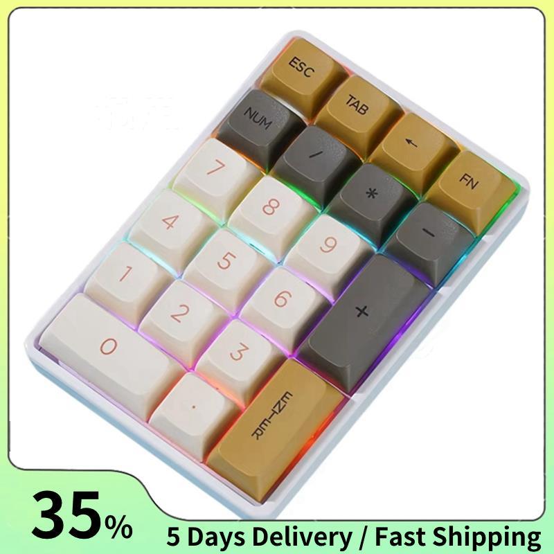 21Keys Mini Keyboard 2.4G ไร้สายจํานวน Pad แป้นพิมพ์ตัวเลขแบบกลไกสําหรับบัญชี Numpad Gaming Programm