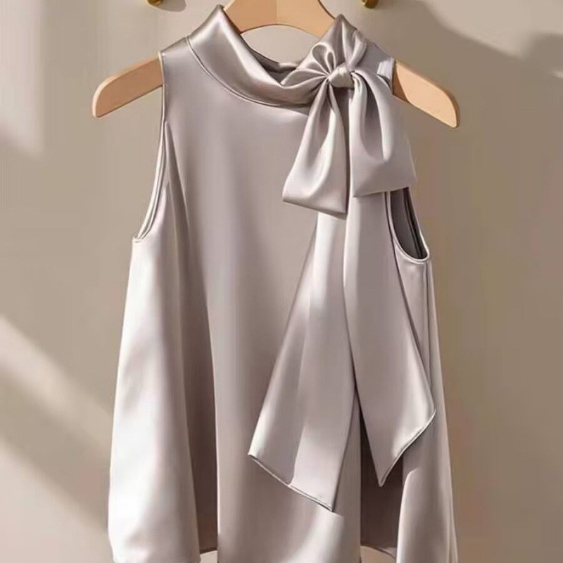 Dainty Vogue ฤดูร้อนใหม่หลวม Halter คอด้านบนผู้หญิง