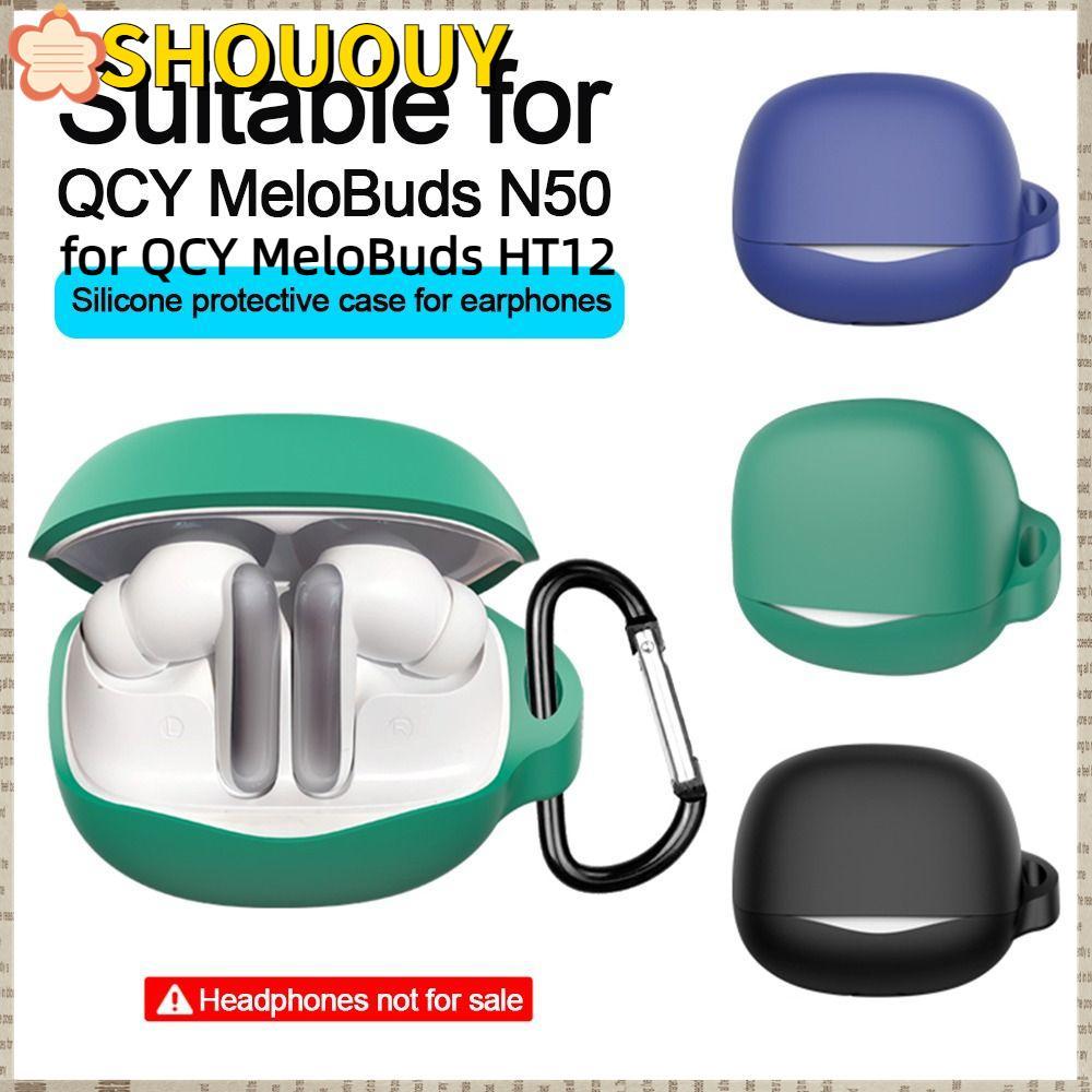 หูฟัง SHOUUY , ซิลิโคนพร้อมฝาครอบหูฟัง Carabiner, คุณภาพสูงป้องกันฝุ่น Anti-fall กล่องชาร์จหลายสีสํา