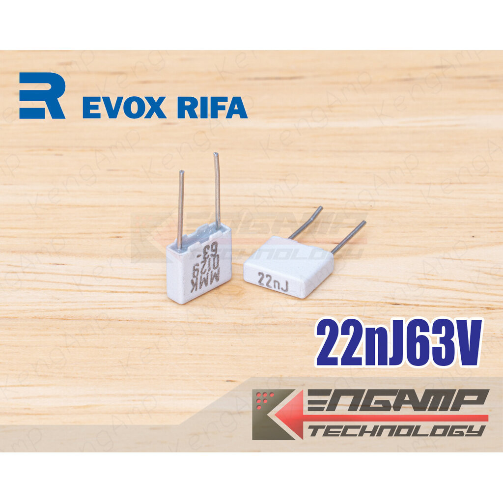 (10ตัว) [F-CAP] 0.022uF/63V 22nJ63V 22nK63V EVOX MMK5 5% 10% 2.5x7.2 H6.5mm P=5mm