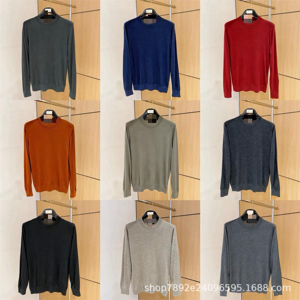 DWIN Loro LP Old Money Style Light Luxury Men's Clothing25Spring and Autumn Round Neck Simple Casual