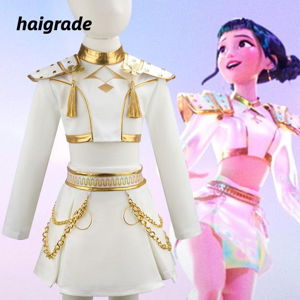 HAIGRADE Kpop Demon Hunters เครื่องแต่งกาย,Kpop Group Idol Rumi คอสเพลย์ Demon Hunter คอสเพลย์,พิมพ์