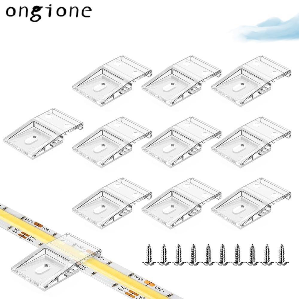 ONGIONE 10 มม.PCB LED Light Strip คลิป,สายไฟ FCOB COB SK6812 RGBW คลิปพร้อมสกรู, WS2812B WS2811 Ligh