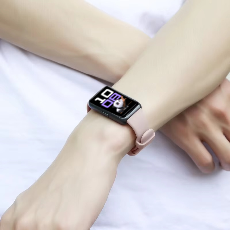 สายซิลิโคน for Smartwatch Huawei Band 10 9 8 NFC แถบยางนิ่มสำหรับกีฬา for Huawei Band 10 9 8 NFC - รูปที่ 3