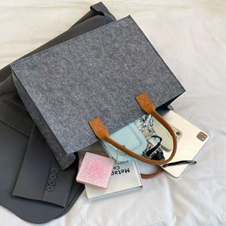 กระเป๋าถือ กระเป๋าผ้าสักหลาด กระเป๋าช้อปปิ้ง ลายดอกไม้ ดีไซน…