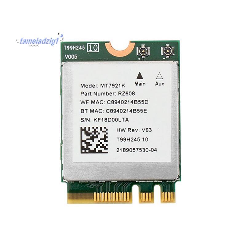 MT7921k Dual Band 2974M Wi-Fi 6 5.1 เดสก์ท็อป / แล็ปท็อปการ์ดเครือข่ายไร้สายรองรับ Windows10 / 11