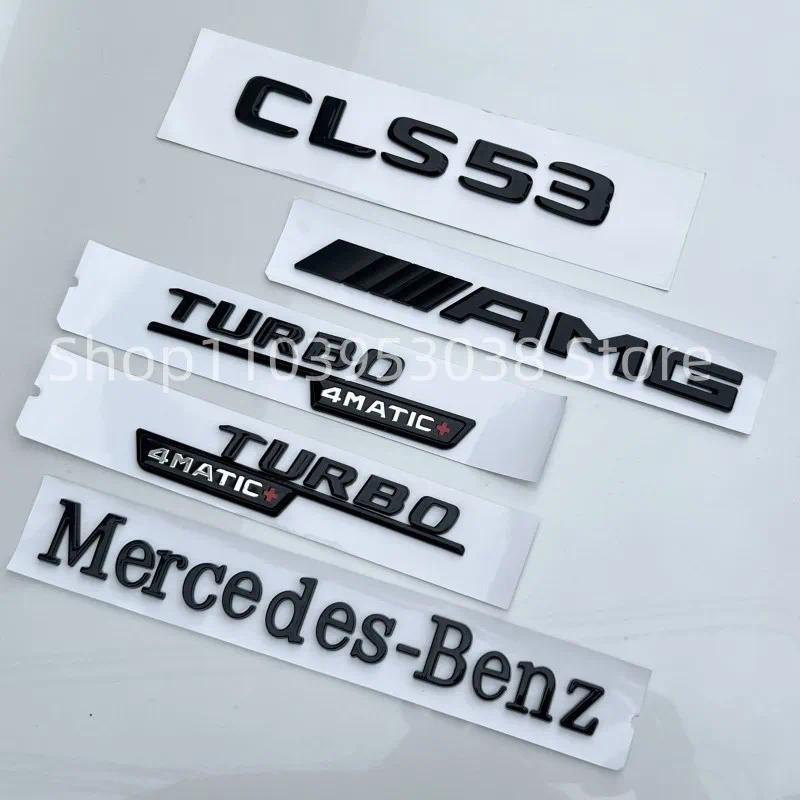 3D ABS สีดําโลโก้ CLS53 Turbo 4matic Emblem รถ Trunk AMG Badge ด้านหลัง Star สติกเกอร์สําหรับ Merced