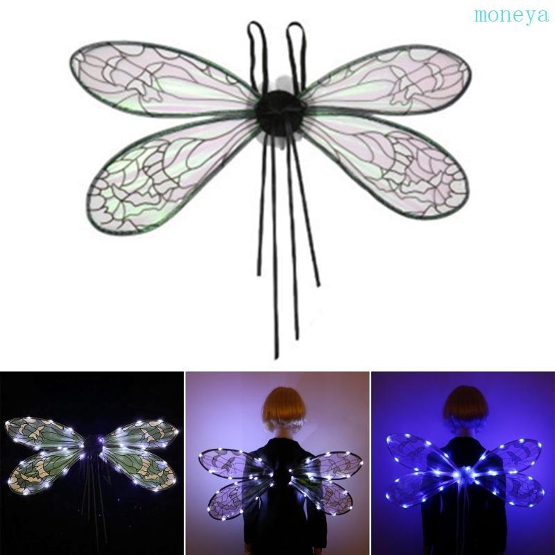 Mya Dragonflies Wing Light Up Angel Wing LED Cicada Wing ฮาโลวีนเครื่องแต่งกาย Wing