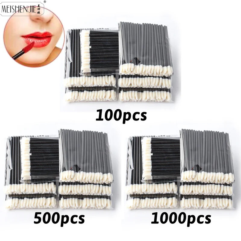 ขายส่ง 50/1000pcs แปรงลิปสติก Applicators แปรงขนตาลิปสติกแปรง Lip Gloss Applicator Wands แต่งหน้าเคร