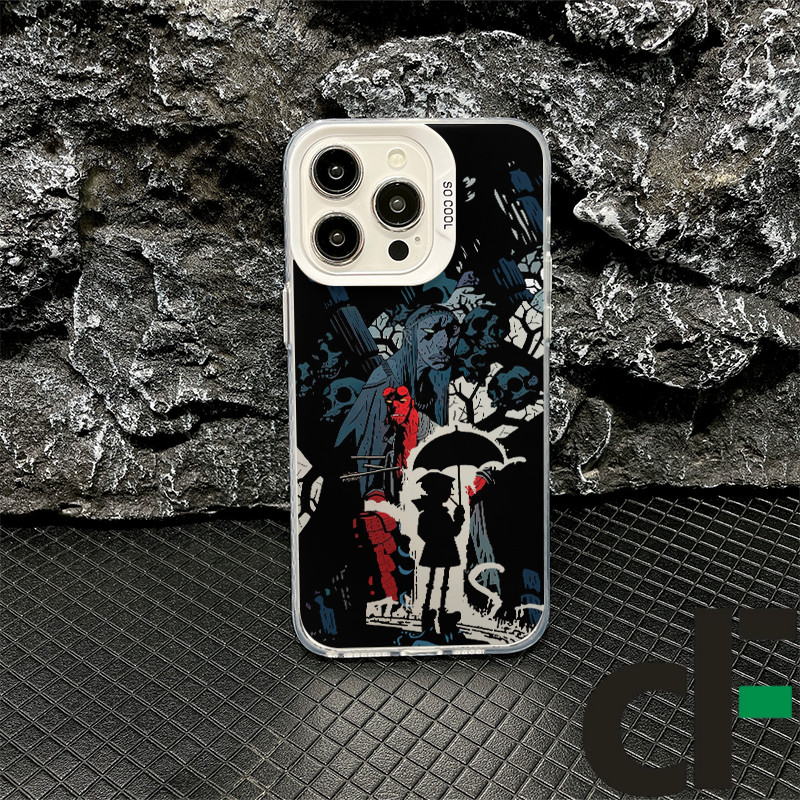 IPHONE Hellboy IMD Matte เคสกันกระแทกกล้อง - iP 11/12/13/14/15/16/17/Air/Plus/Pro/Max/SAMSUNG - รูปที่ 4