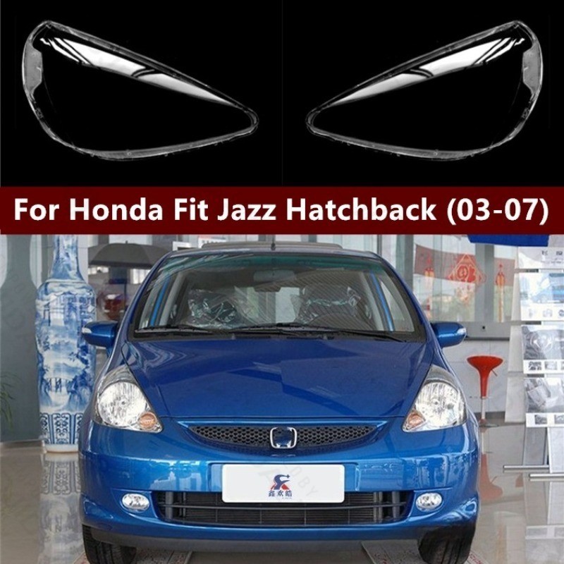 ไฟหน้ารถยนต์ฝาครอบเลนส์ไฟหน้าสําหรับพอดีกับ แจ๊ส แฮทช์แบ็ก 2003 2004 2005 2006 2007