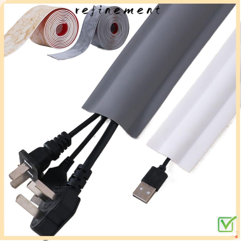 REFINEMENT Cable คอนซีลเลอร์, Self-Adhesive Paintable TV สายไฟ Hider, 2024 DIY ตกแต่ง PVC กันน้ํา Wa