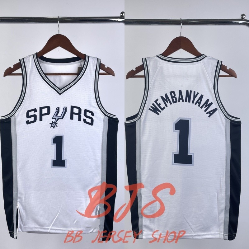 เสื้อยืดแห้งเร็วและระบายอากาศสำหรับบาสเก็ตบอล สีดำ แบบคอล์ม จากคอลเล็กชันของ Wembanyama