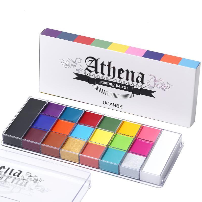 UCANBE Athena Face and Body Oil Paint Palette ปลอดภัยไร้สารพิษ สำหรับงานปาร์ตี้ Halloween และการแต่ง