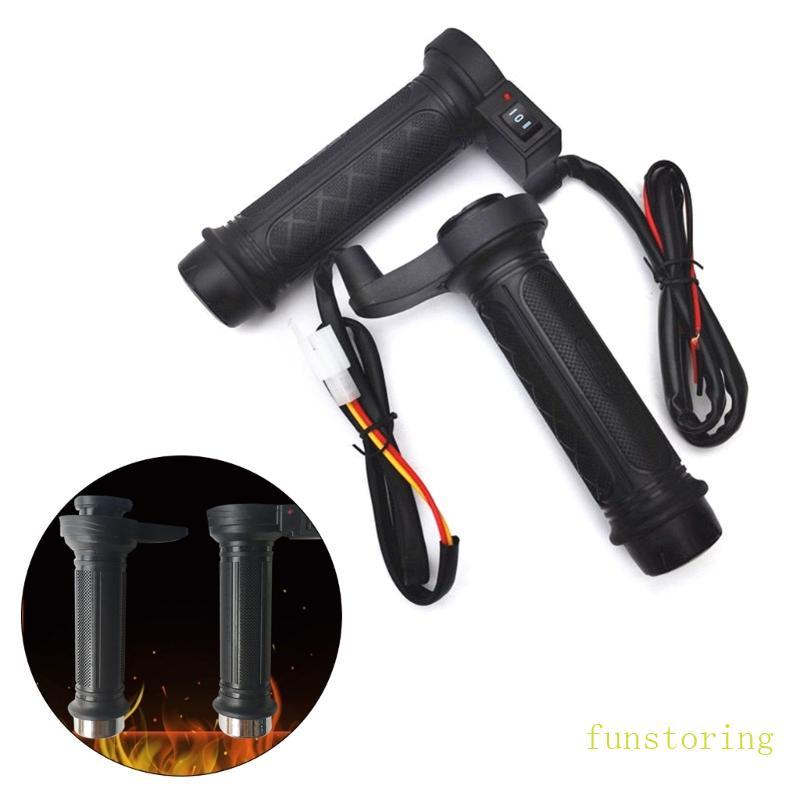 FUN 22mm Universal รถจักรยานยนต์ Heated Handle Grips ปรับ Hot Grip มืออุ่น 2x