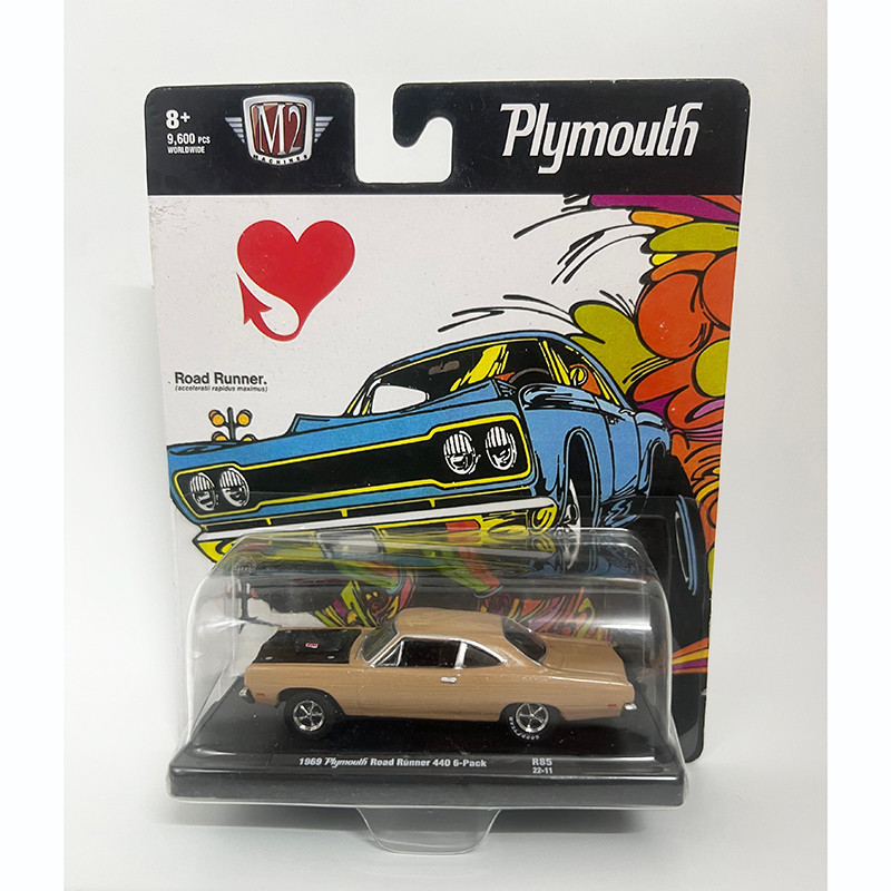 M2 เครื่อง 1/64 Ford Dodge Chevrolet Plymouth Muscle Car Pickup Alloy Car Model Collection