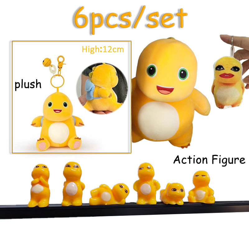 MINI 6 ชิ้น Nailong Action Figure เครื่องประดับภายในรถน่ารัก Nalong ของเล่นตุ๊กตาของขวัญสําหรับเด็กข