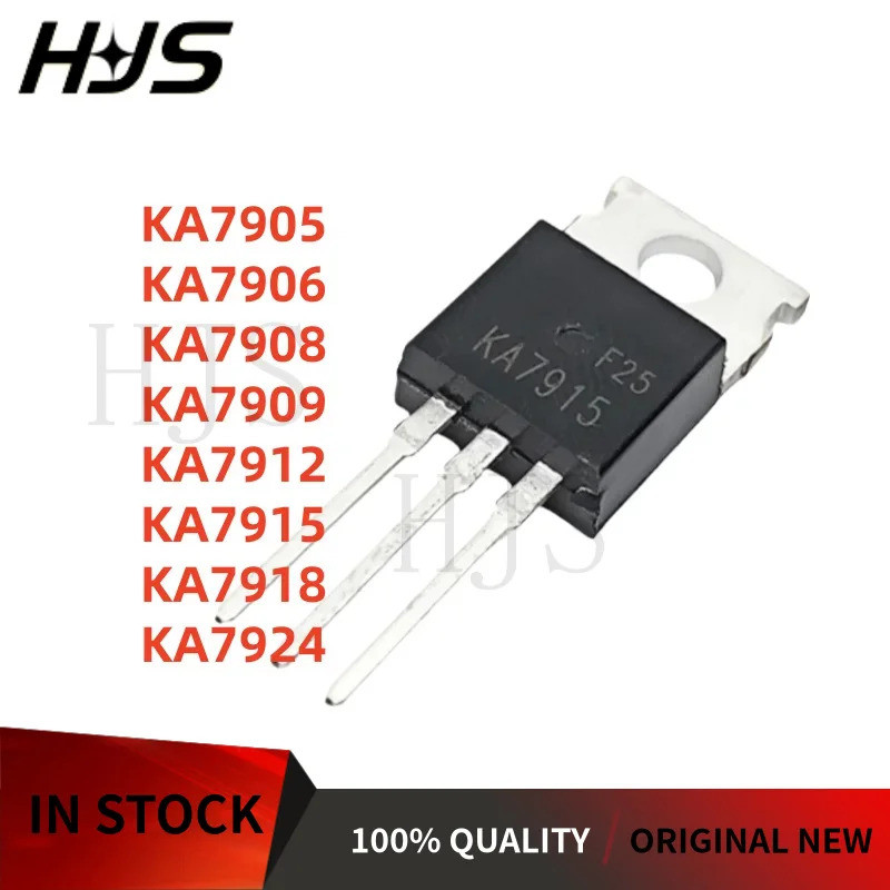 5PCS KA7909 KA7908 KA7905 KA7924 KA7918 KA7912 KA7915 KA7906 TO-220 Field Effect ทรานซิสเตอร์