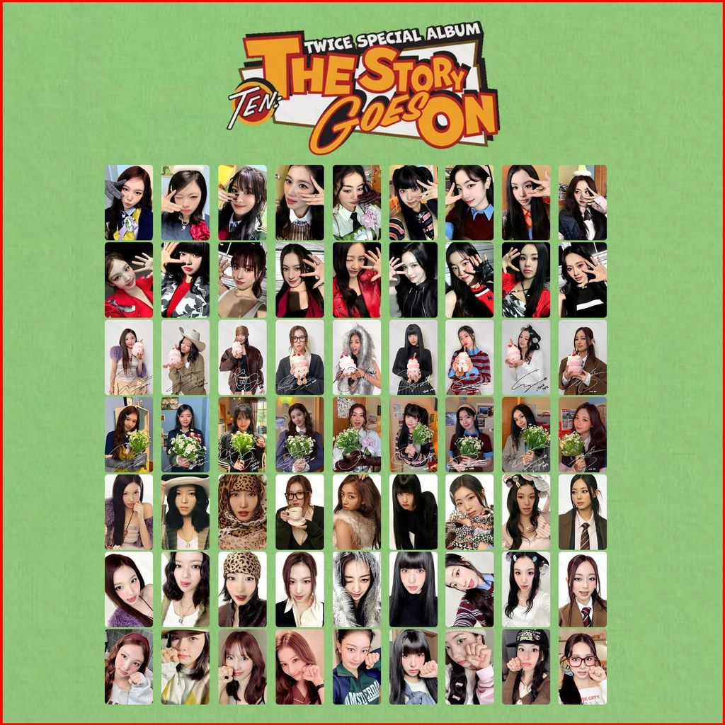 ZY2 9 ชิ้น/เซ็ต TWICE LOMO Card 10th Anniversary Album TEN: The Story Goes On Stars โปสการ์ดคอลเลกชั
