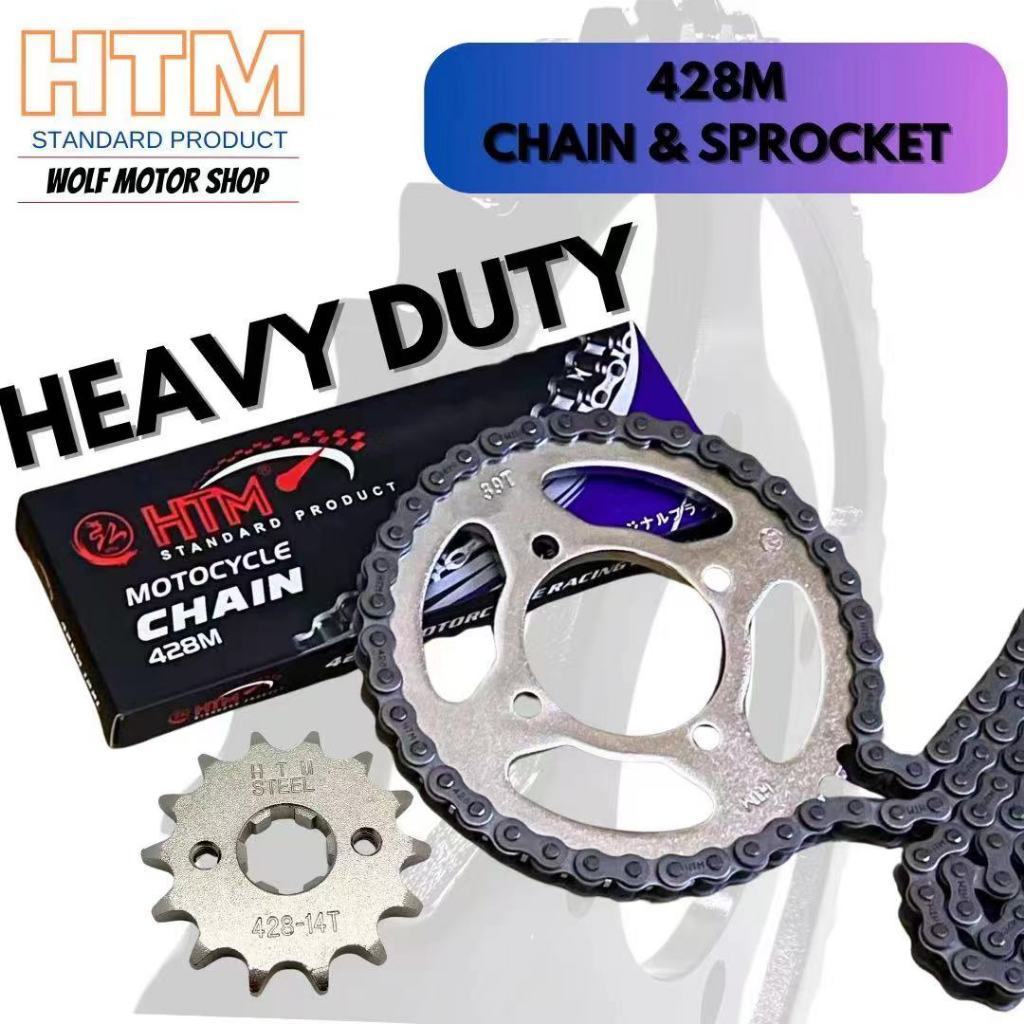 HTM 428M-132L GT128 DINAMIK120 DINAMIK 428 SPROCKET ชุด HTM CHAIN SPROCKET YB3 YB3L YB5 YB5L YTZ5 YT