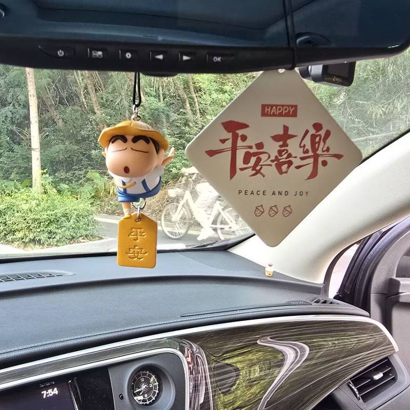 【Ready Stock】 Crayon Xiaoxin Doll Car Interior Decoration Car Pendant Cute Car Rearview Mirror Hangi