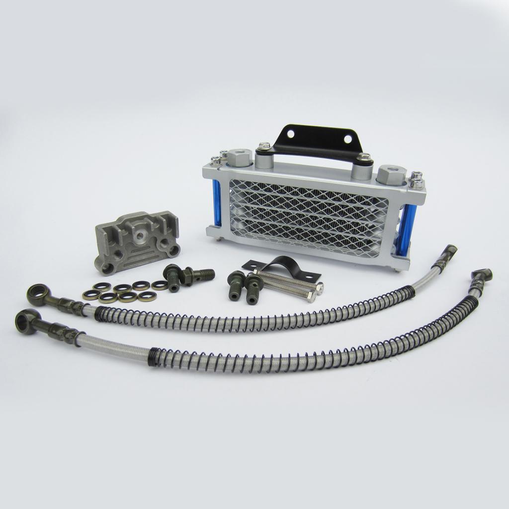 [wouakd] หม้อน้ําชุดทําความเย็นน้ํามันเครื่องอลูมิเนียมสําหรับ 125cc 140cc PIT Dirt Bike