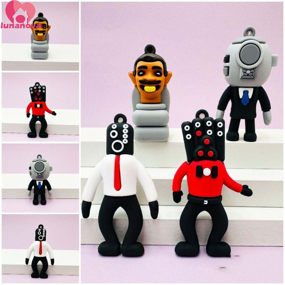 LUNANOVA อะนิเมะห้องน้ํา Man พวงกุญแจ, Skibidi ห้องน้ํา Skibidi Bop Bop Skibidi Bop พวงกุญแจ, กระเป๋