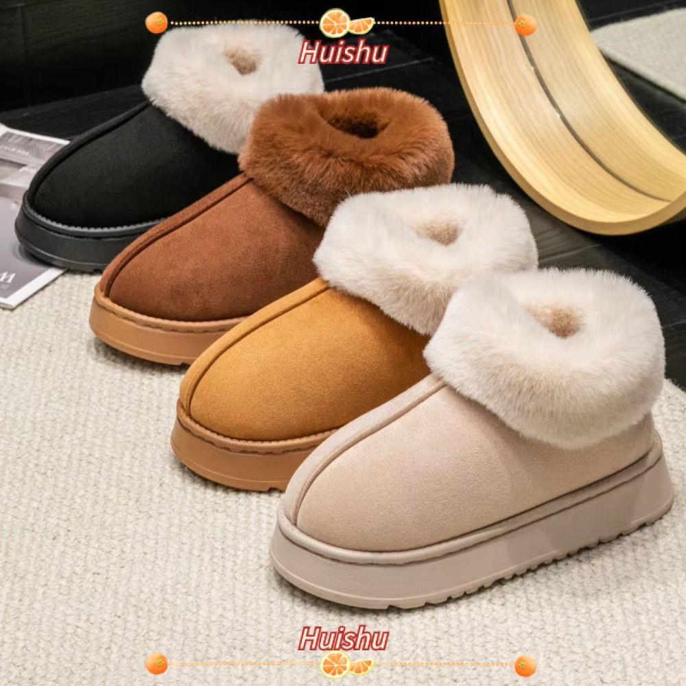 ฮูอิชู รองเท้าลุยหิมะ ขนหนา อบอุ่น สำหรับผู้หญิง
