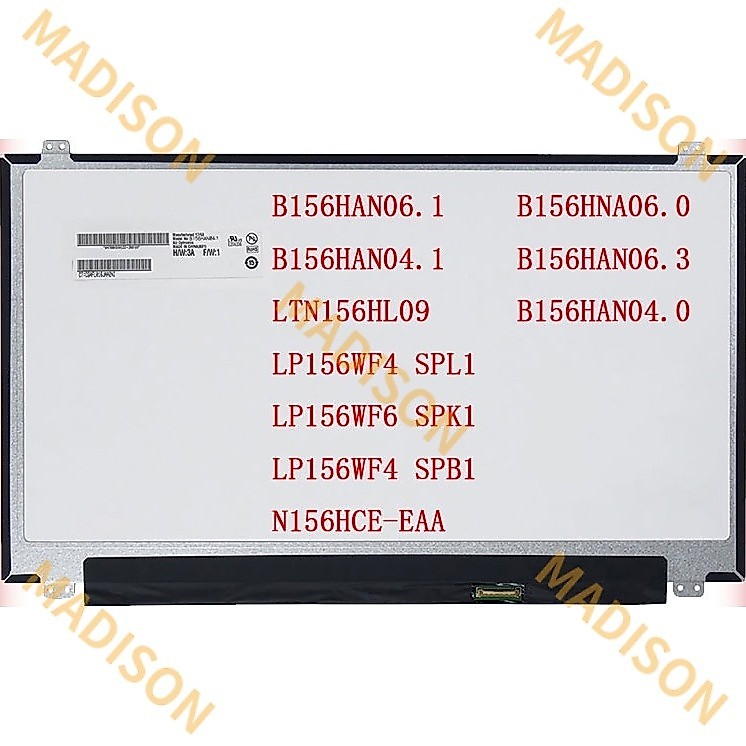15.6นิ้ว30แบตเตอรี่ b156han04.1 ltn156hl09 lp156wf4 spk1 b156h200 b156han06.1 n156hce-eaa LCD lp156w