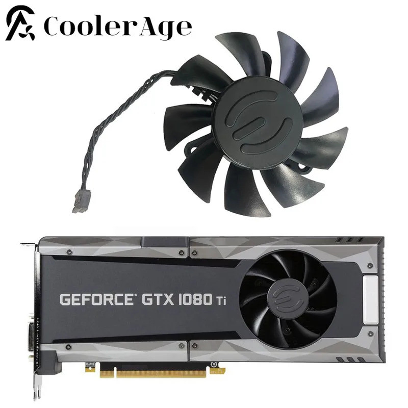 IiVideo การ์ดพัดลมสําหรับ EVGA GeForce GTX 1080 Ti SC2 Hybrid 65 มม. PLA07015B12L-1 GTX1080Ti กราฟิก