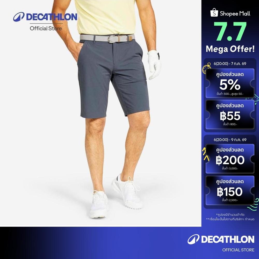 Decathlon Men'S Golf Shorts กางเกงขาสั้นน้ำหนักเบาพิเศษสำหรับผู้ชายใส่เล่นกอล์ฟ - Grey