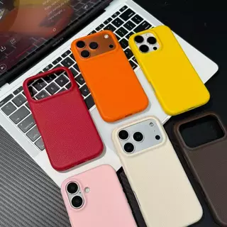 เคสไอโฟน iphone 16 17 เคสโทรศัพท์ เคส iphone ออกแบบเนื้อลิ้นจี่ที่เรียบง่าย.วัสดุซิลิโคนอ่อนนุ่ม, กันรอยกันกระแท