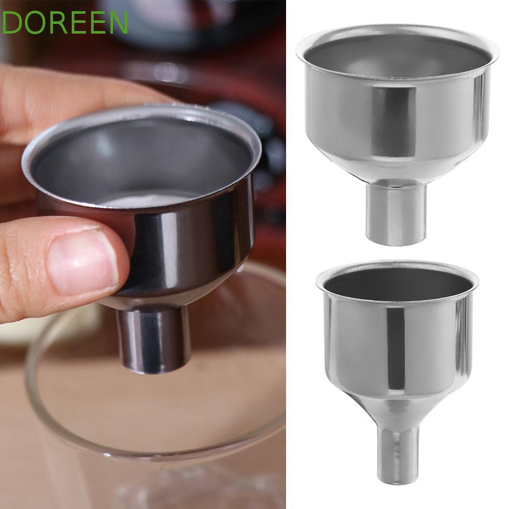 DOREEN Bar Funnel, Small Mouth Anti-Drip Stainless Steel Funnel, อเนกประสงค์แบบพกพา Universal S/M/L Mini Kitchen Liquid Dump Tool ใช้ในครัว