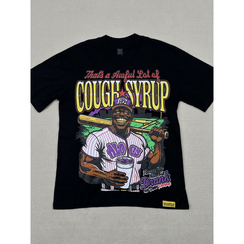 D1VO THATS AWFUL LOT OF COUGH SYRUP Baseball เสื้อยืดแขนสั้นผู้ชาย