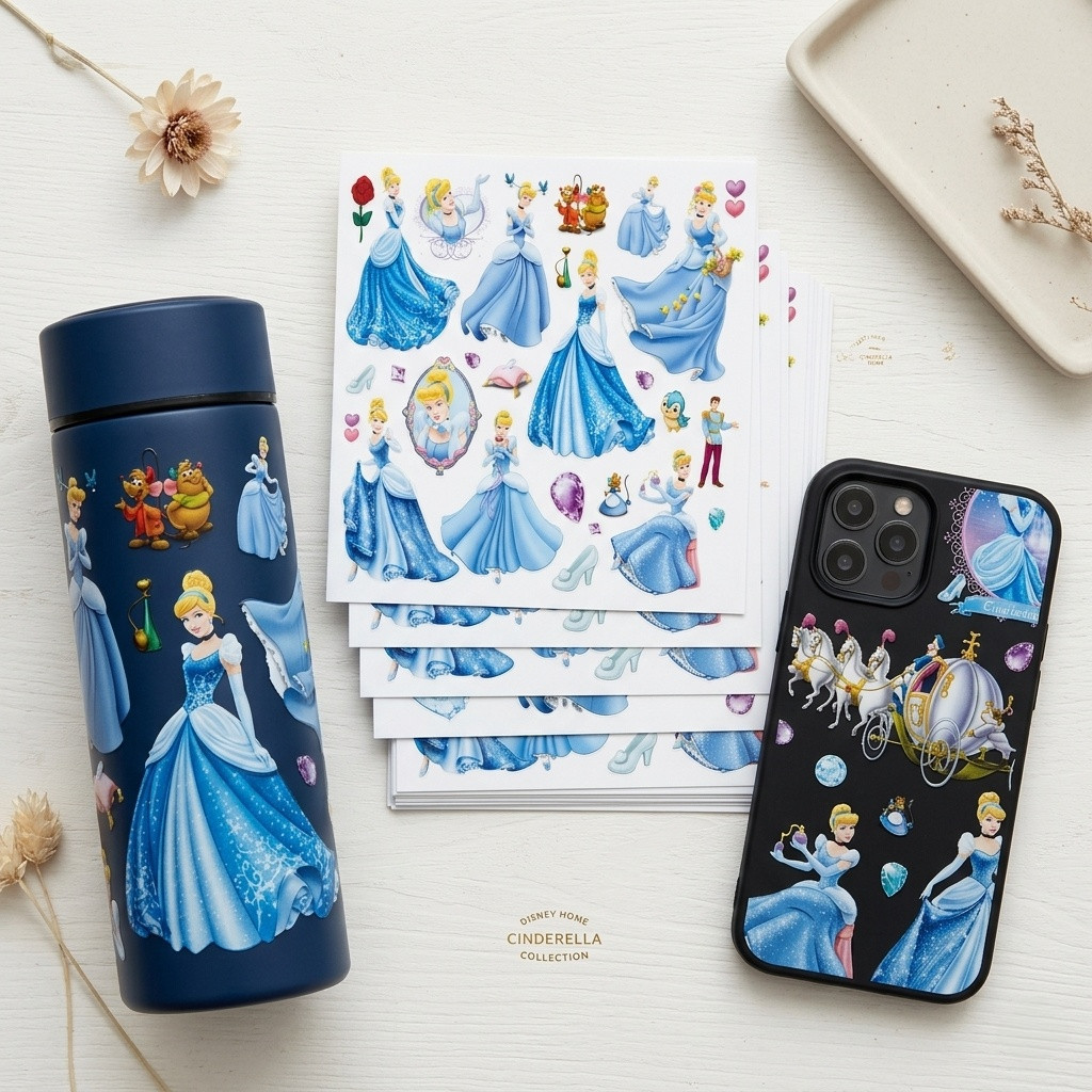 Snow White & Mermaid การ์ตูนน่ารัก UV DTF สติ๊กเกอร์กันน้ํา Transfer Decal