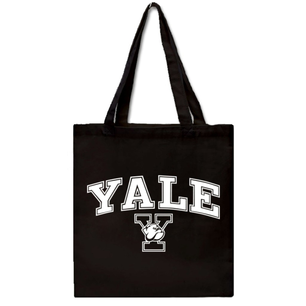 สินค้าใหม่ Yale University กระเป๋าผ้าใบไหล่เดียว Yale University ของที่ระลึก กระเป๋าช้อปปิ้งเป็นมิตร