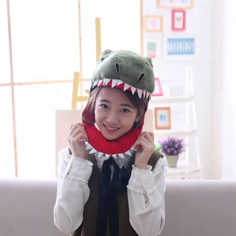 Ins Douyin สไตล์เดียวกันหมวกของเล่นตุ๊กตา Tyrannosaurus Rex สัตว์หมวก Photo Influencer Handy เครื่องมือ Props วันเกิด Party Holiday Dress Up หมวก