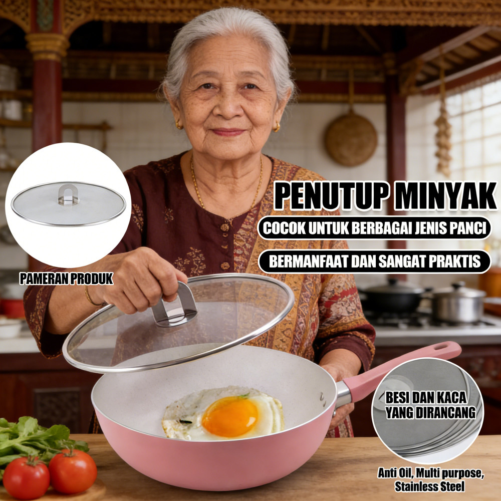 Cooking Oil Cap Splash Guard Anti-Splash Stainless Steel Oil Protector