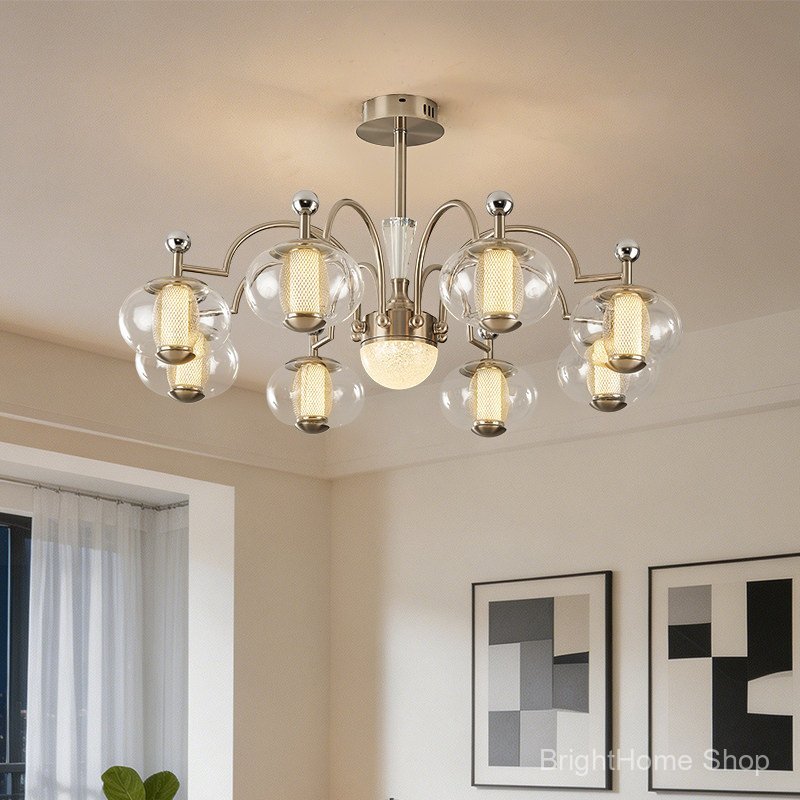 Living Room Chandelier Bauhaus Italian Modern Minimalist Glass Hall Light Bedroom Main Light2026New 