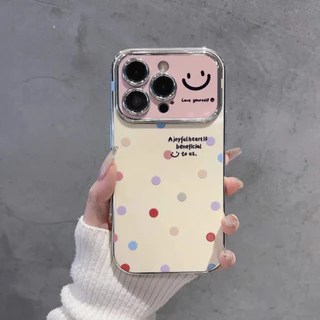 สำหรับ เคสไอโฟน 16 11 IPhone 15 11 13 12 14 Pro Max 15 13 7 8 14 16 Plus X XR XS Max ความรักรักหัวใจยิ้มการ์ตูนหมี เคส